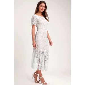 Lulus White Lace Dress
